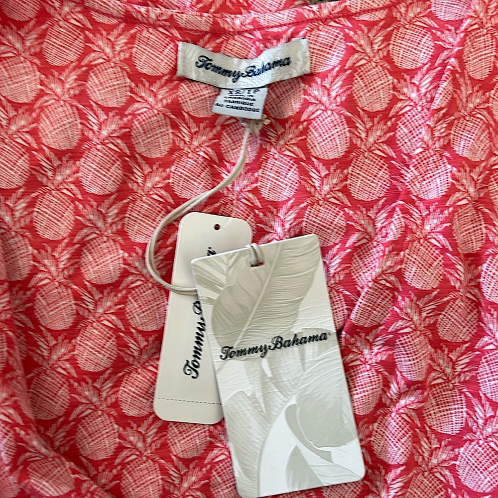 Tommy Bahama NWT Pink Tutti Frutti Pineapple Sleeveless Sundress **Size XS**🍍🍍 - Picture 6 of 7